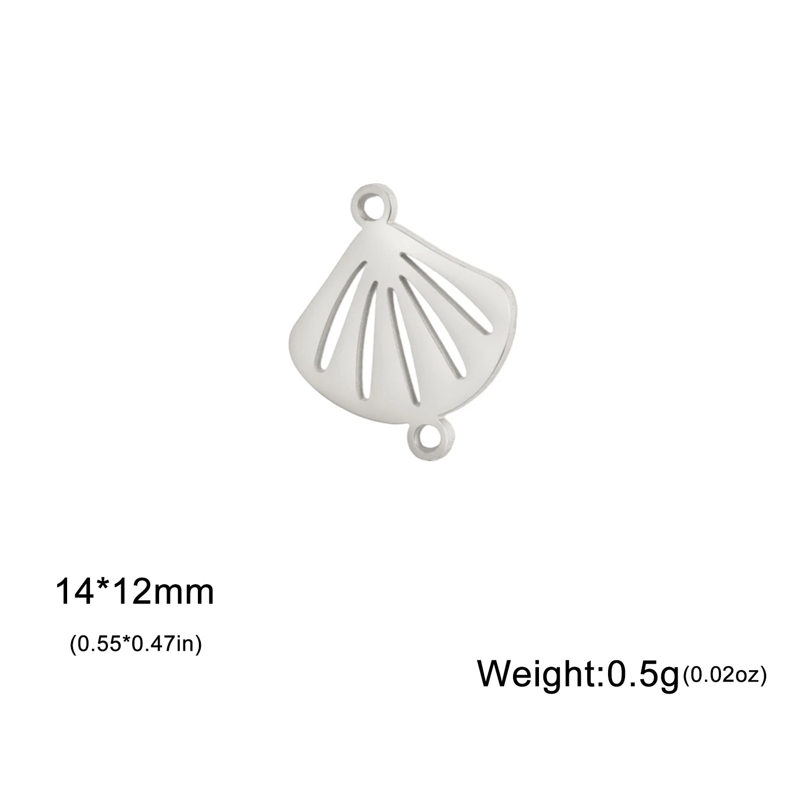 5 pieces of lotus shell stainless steel bracelet pendant necklace small sun shell pendant DIY necklace bracelet earrings jewelry