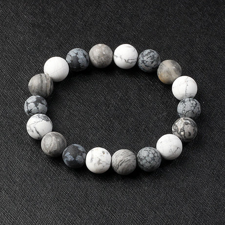 Nine Planets Solar System Beaded Bracelet, Natural Stone Galaxy Cosmic Talisman