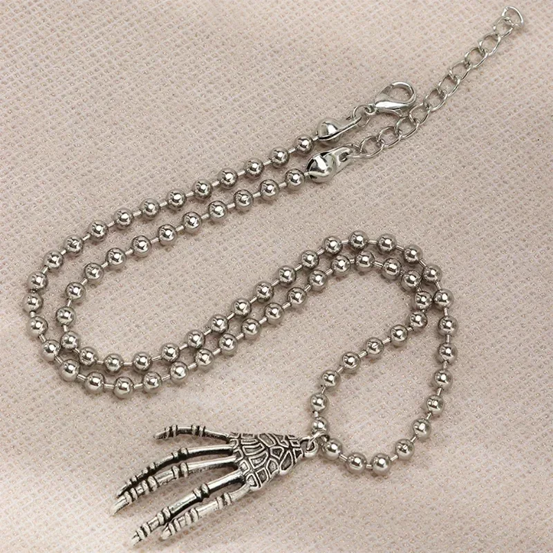 Moonso Punk Pearl Halloween Ghost Claw Simulated Pearl Necklace for Women Party Gift Free Shipping Items X7909 - Charlie Dolly