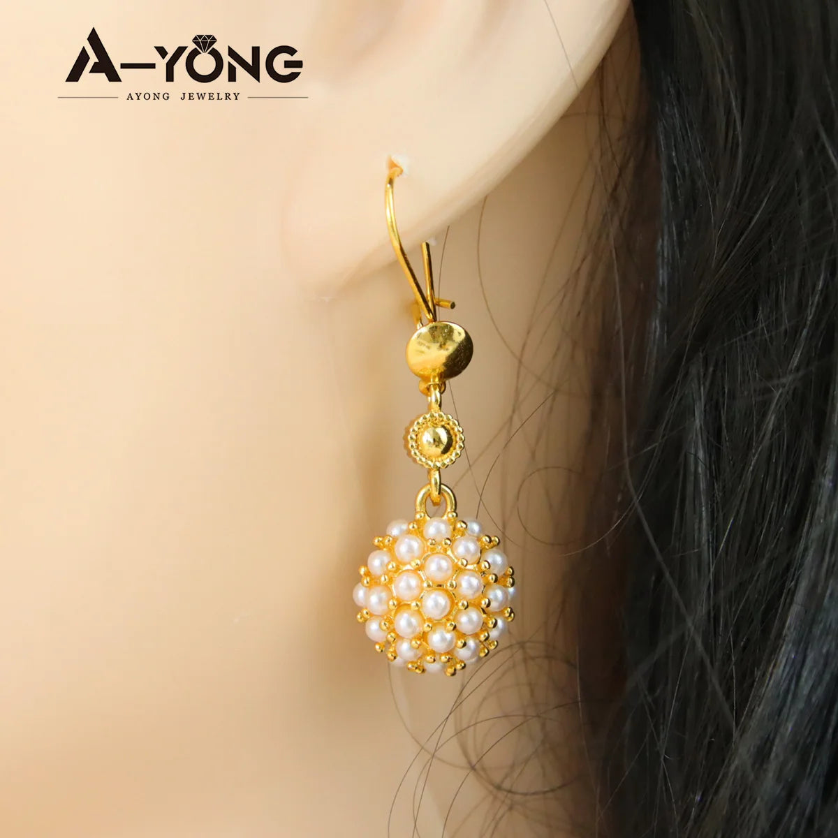 Dubai Nigeria Fashion Pearls Jewelry Set 24k Gold Plated Italian Retro Boho Necklace Arabic Women Exquisite Party Jewelrys