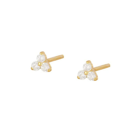 Gold Plated Hoop Stud Ear Cuff Earrings Set Jewelry
