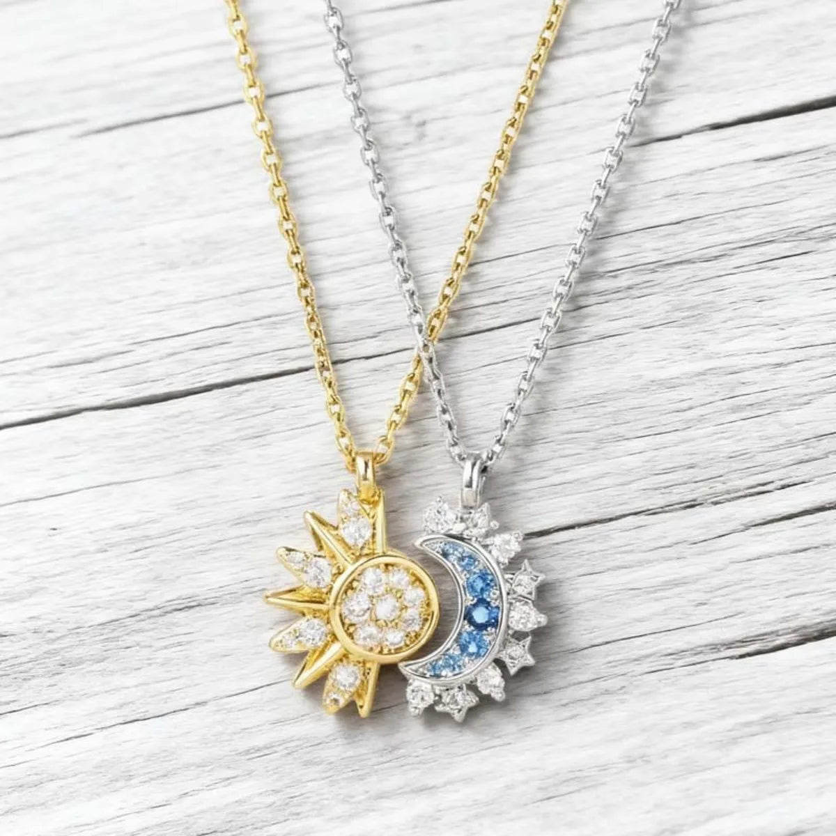 Sun Moon Couple Necklace Bracelet Ring Fashion Chain for Men and Women Good Friend Couple Gifts Trend Jewelry