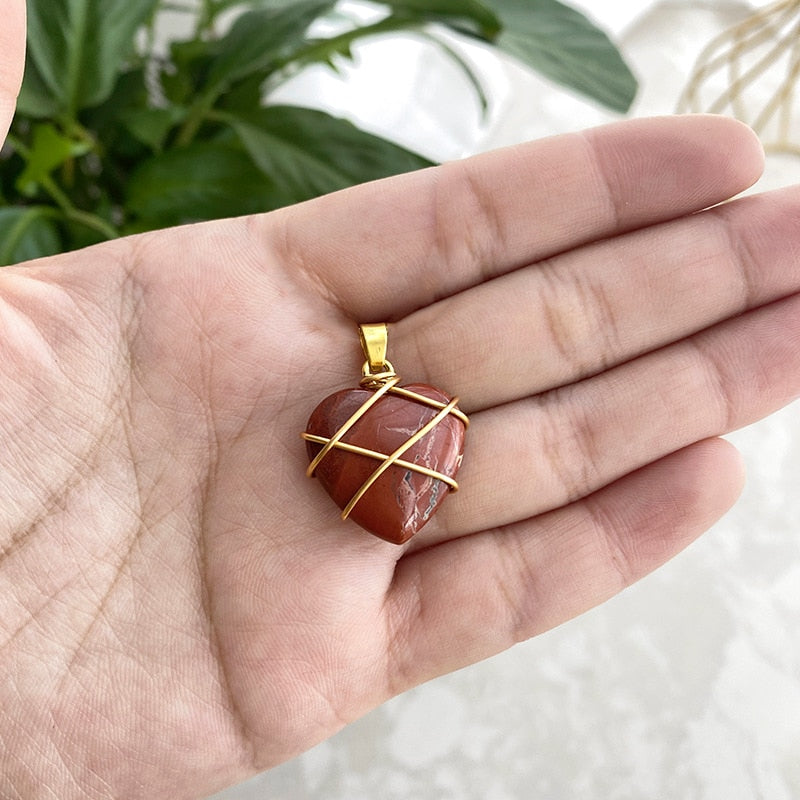 2022 Fashion Opal Heart Necklace Castle Necklace For Woman Girls Rose Quartz Barbie Necklace Jewelry Accessories Gift - Charlie Dolly