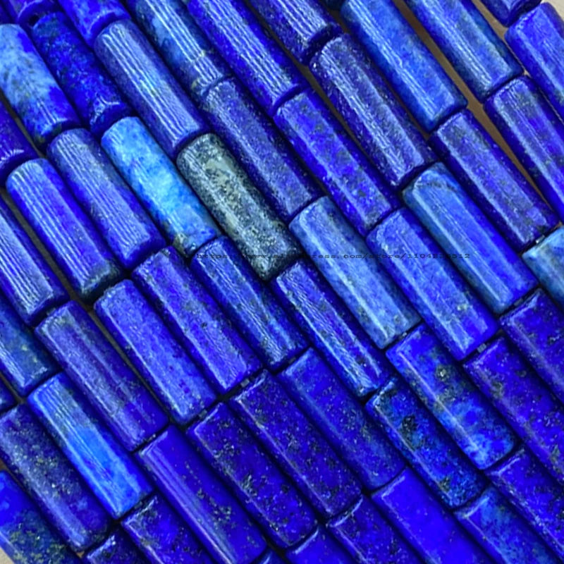 4x13mm Tube Natural Stone AA Lapis Lazuli Loose Spacer Beads for Jewelry Making Diy Bracelet Charms Earrings Accessories