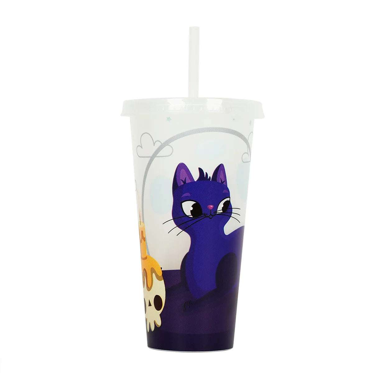 1PC 720ml Halloween Print Plastic Luminous Straw Cup Juice Milk Tea Coffee Cups for Party Supplies Funny Straw Cup Kitchen Drink - Charlie Dolly