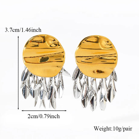 Blue Stone Gold Plated Drop Earrings Jewelry