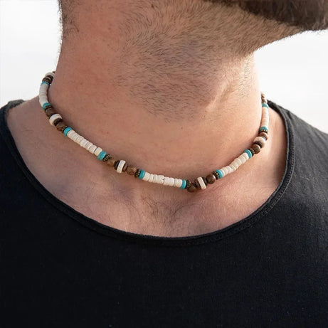 White Puka Shell Surf Boho Necklace