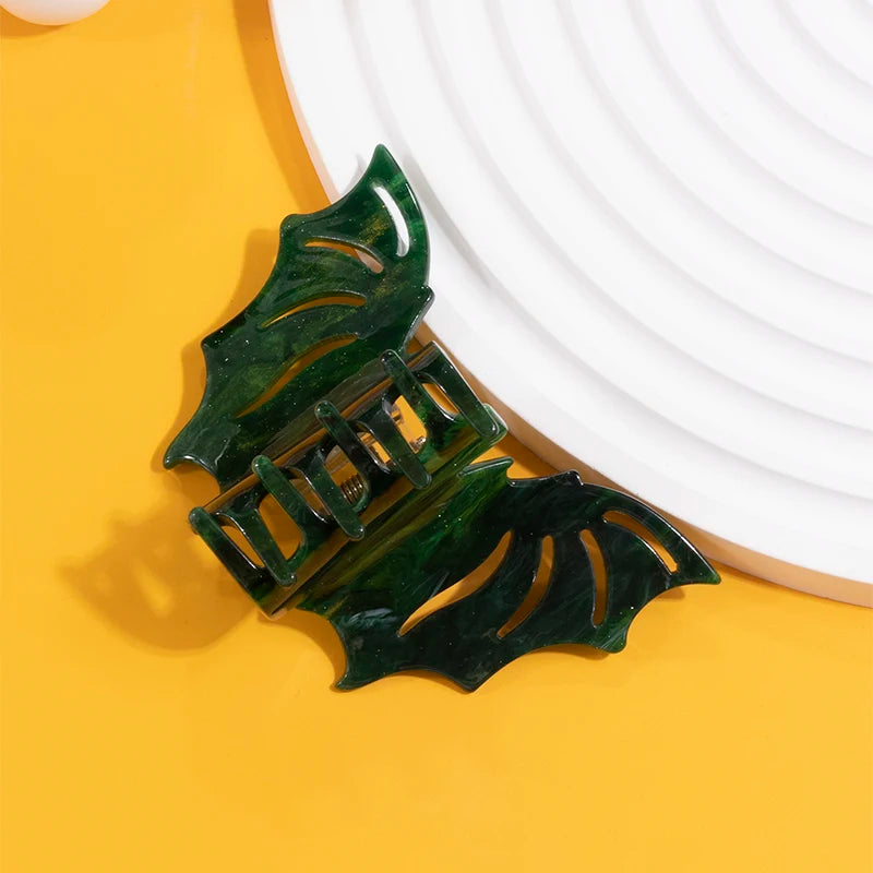 Fashionable Women's Halloween Hair Clip Bat Shaped Mini Acetic Acid Hair Claw Personalized Cute Girl Claw Hair Accessories - Charlie Dolly