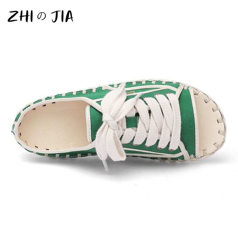 2023 Summer Men's Sandals Handmade Outdoor Canvas Shoes Casual Fashion Personality Sandals Mesh Shoes Platform Comfort Slippers - Charlie Dolly