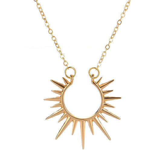 Vintage sun flower pendant necklace - Charlie Dolly