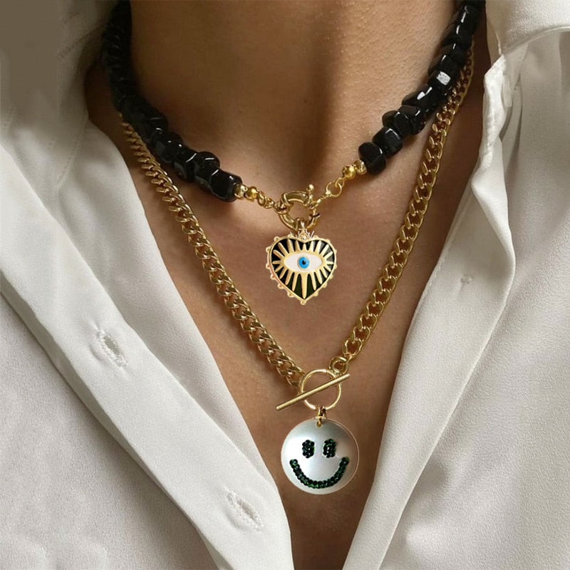 Collar Handmade Choker Man Women Minimalist Mix De Colares Rebeca E Diana Stone Ladies Fashion Jewelry necklace Creative Gift - Charlie Dolly