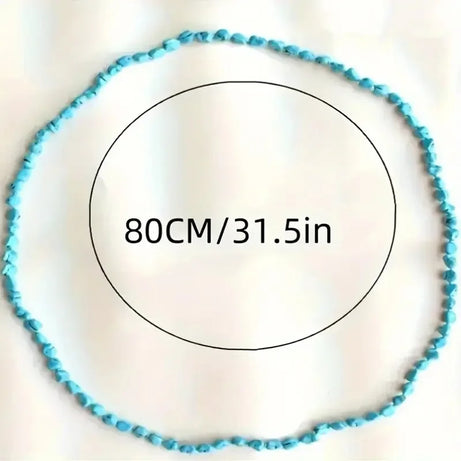 Turquoise Long Knotted Multi Strand Necklace Jewelry