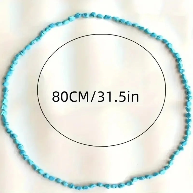 Turquoise Long Knotted Multi Strand Necklace Jewelry