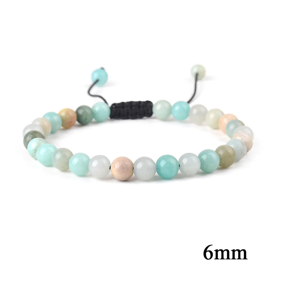 Natural Stone Beaded Bracelet — Tiger Eye, Agate & Lava
