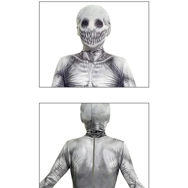 Scary Jumpsuit Costume Adult Men WomenThe Rake Costume Zalgo Slenderman Bodysuit 3D Scary Halloween Costume For Kids Boys Girls - Charlie Dolly