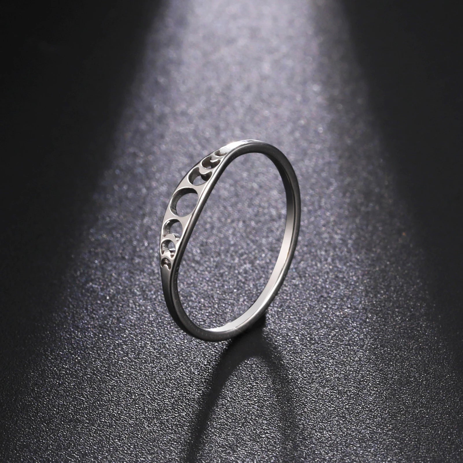 COOLTIME Moon Phase Ring for Women Stainless Steel Minimalist Couple Rings Jewelry Anniversary Gift 2026 New in Wholesale