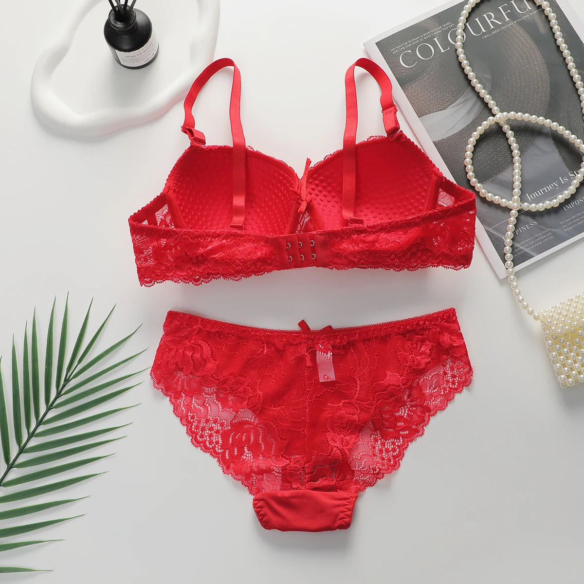 2-piece Sexy Multi-color Lingerie Set For Women's Gathering Push Up Underwear For Women's Flower Underwear Set A2155 - Charlie Dolly