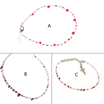 Blood Drop Jewelry Blood Drop Bracelet/Necklace Chain Necklaces/Bracelets Alloy Material Halloween Jewelry for Man Woman F19D