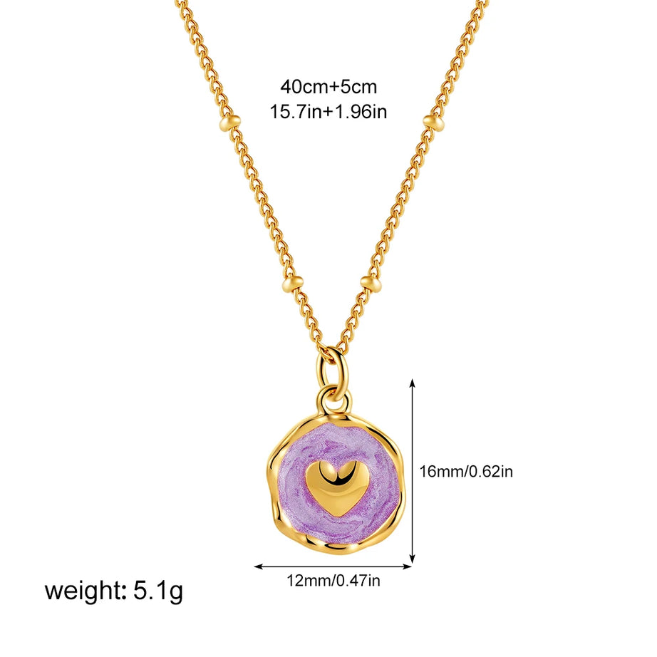 Punk Opal, Cross and Heart Enamel Pendant Choker