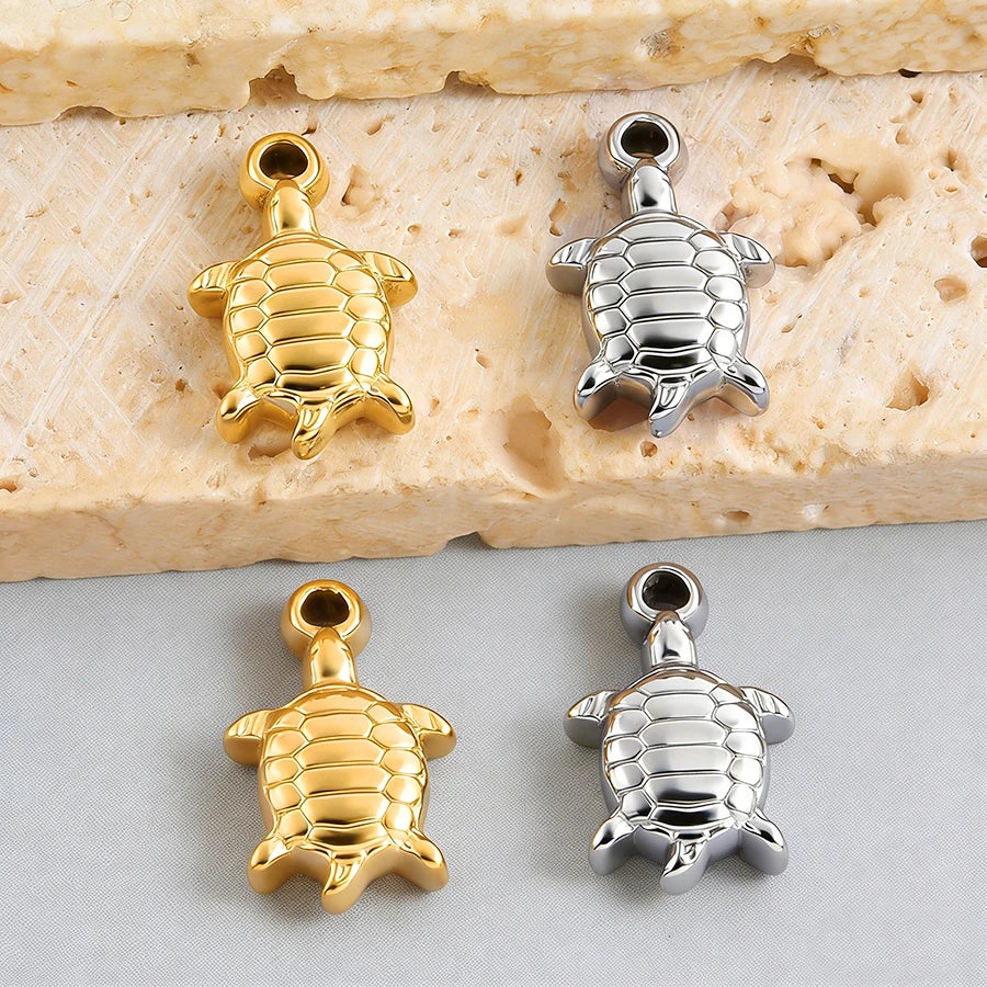 3/8Pcs Boho Summer Marine Sea Animal Starfish Turtle Pendant Jewelry Making Enamel Lizard Gecko Butterfly Colgantes Wholesale