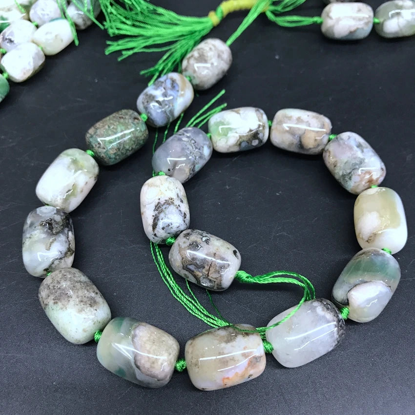 15.5" Strand Raw Sakura Agates Loose Beads,Freeform Natural Pink/Blue/Green Stone Nugget Slab Pendants Boho Jewelry Making