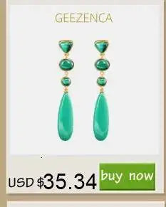 GEEZENCA 925 Silver Gold Plated Lapis Lazuli Bar Charm Dangle Drop Earrings Women CZ Geometric Oblong Simple Trendy Earring Gift