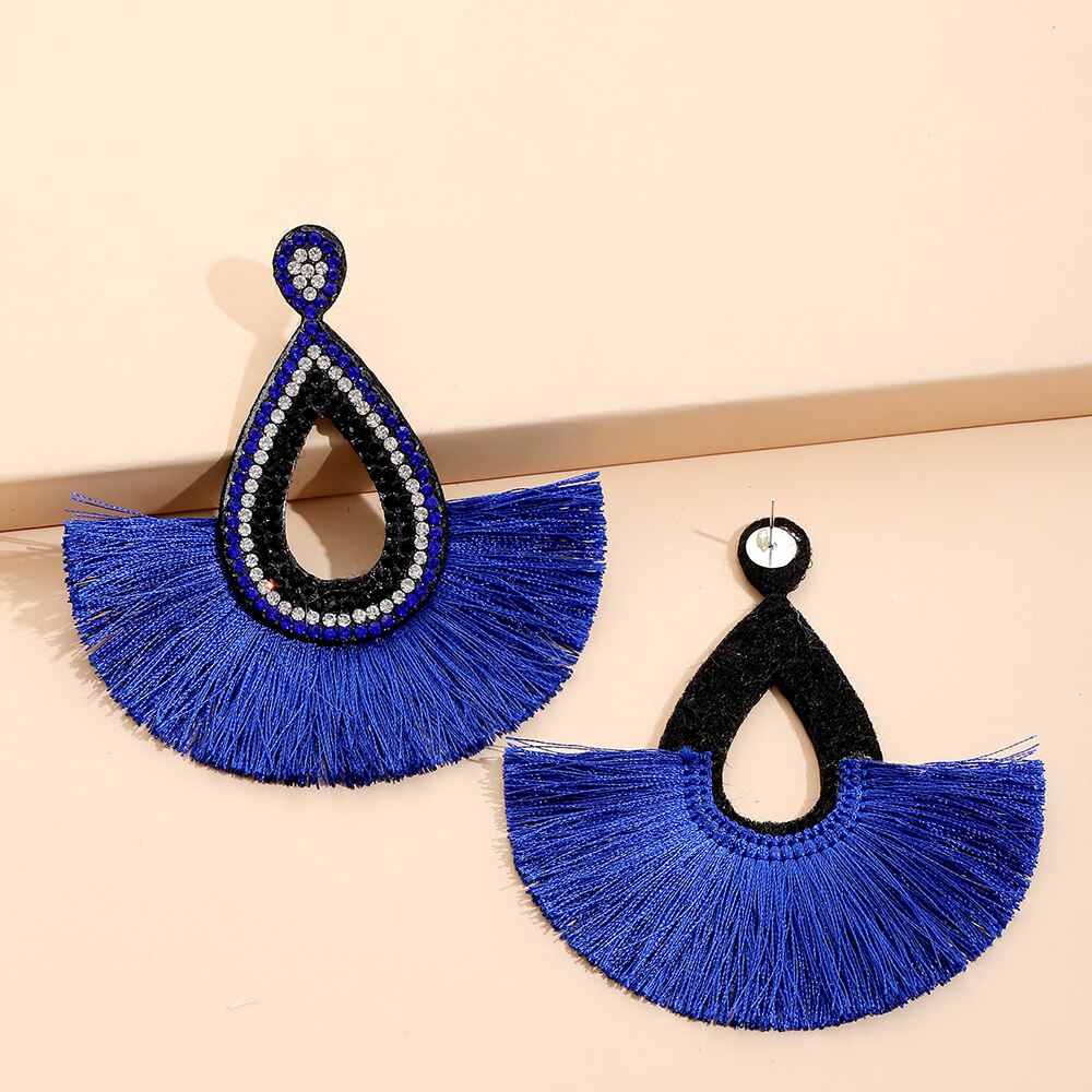 AYAYOO Fashion Bohemia Long Tassel Earrings Ethnic Big Drop Earrings for Women Statement Dangle Earring Girls Fashion Jewelry - Charlie Dolly