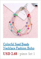 Natural Shell Beads Necklace Korean Fashion Heart Boho Polymer Clay Choker Colorful Pendant Summer Neck  Handmade Female Jewelry