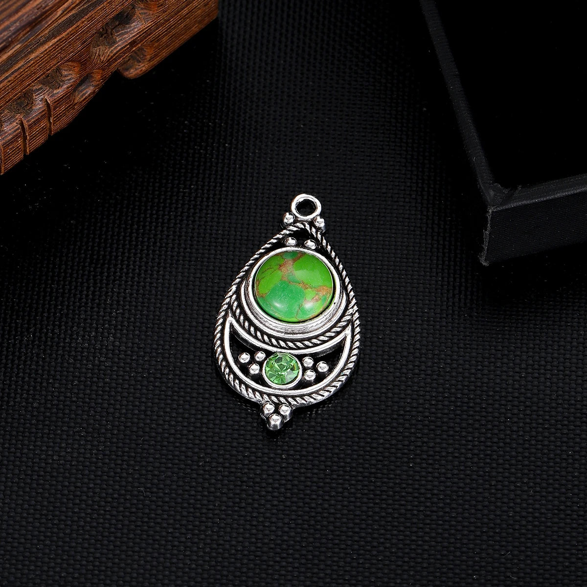 Boho Natural Stone Crystal Geometric Pendant Charms Pendants Earring Necklace Diy Women Jewelry Making Accessories