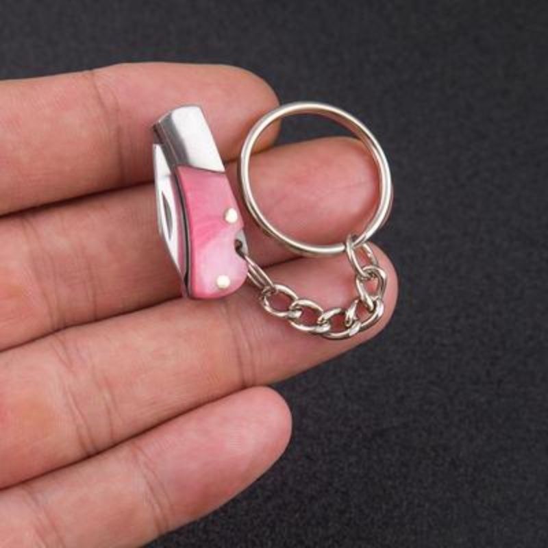 Mini Folding Knife Acrylic Sharp Edc Self-Defense Small Blade Cs Go Portable Keychain Hanging Outdoor Camping Unboxing Knife Hot - Charlie Dolly