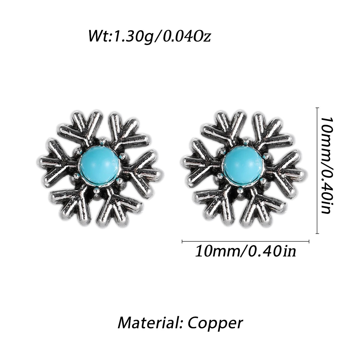 Boho New Turquoise Inlaid Mini Earring for Women Charm Silver Metal Arrow Triangle Geometric Earrings Piercing Stud Jewelry