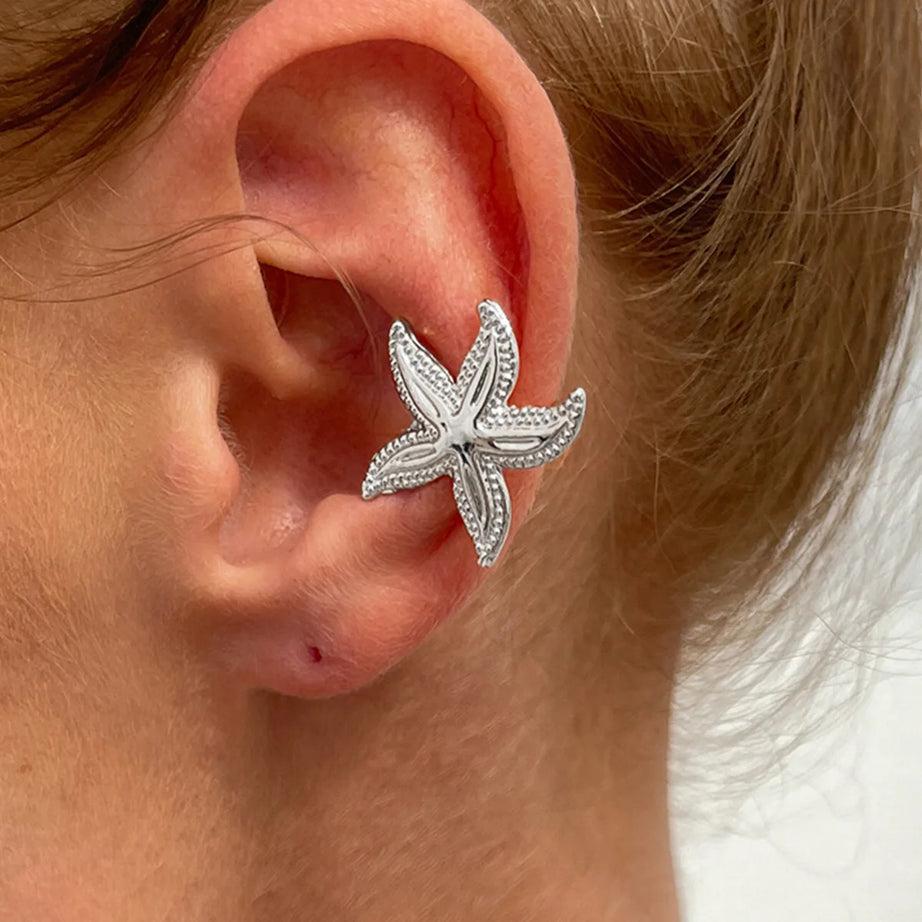 Starfish Shell Conch Ear Clip Earrings Jewelry