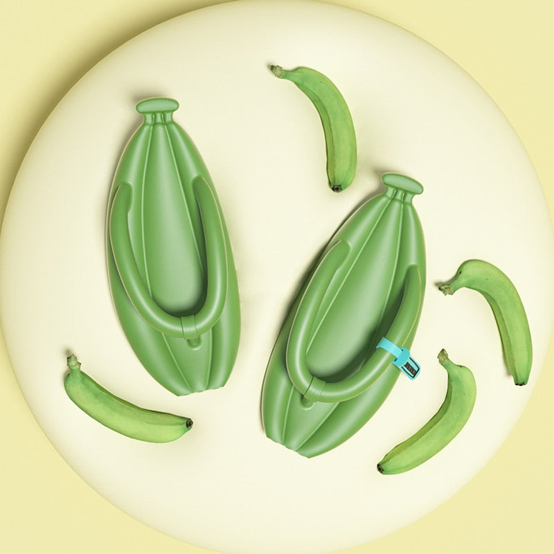 Banana Flip Flops for Women Men Summer Slipper Thick Sole Non-slip Beach Sandals Bathroom Couple Funny Banana Slides - Charlie Dolly