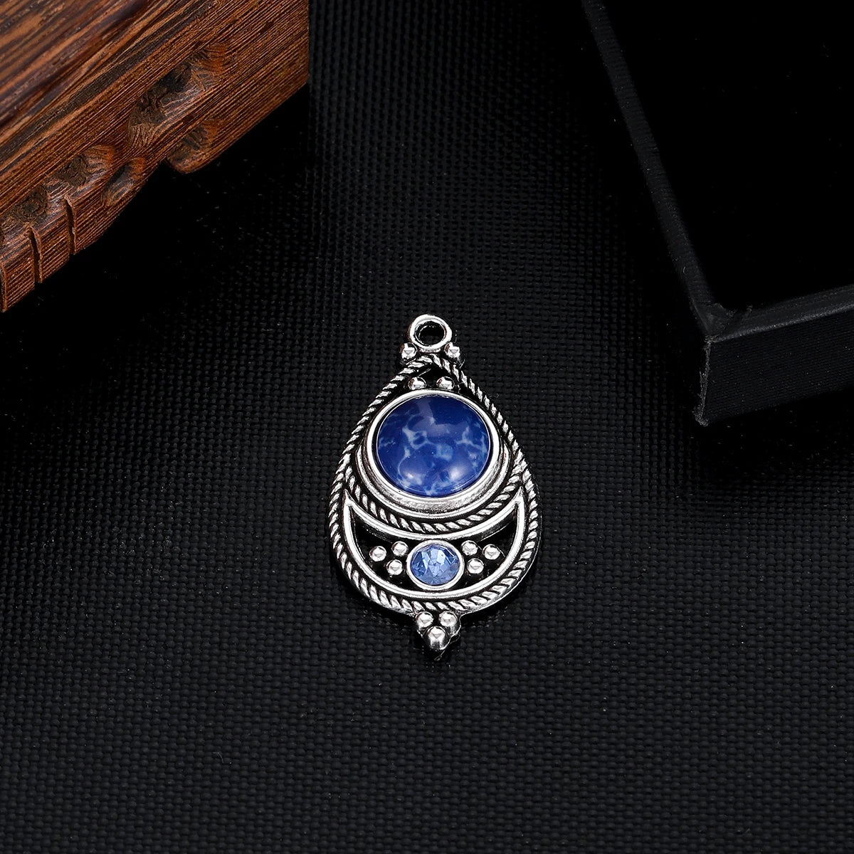Boho Natural Stone Crystal Geometric Pendant Charms Pendants Earring Necklace Diy Women Jewelry Making Accessories