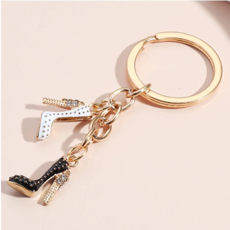 Cute Keychain Colorful High Heels Key chains Enamel Shoes Key Ring Friendship Gifts For Women Girls Handbag Accessorie Jewelry - Charlie Dolly