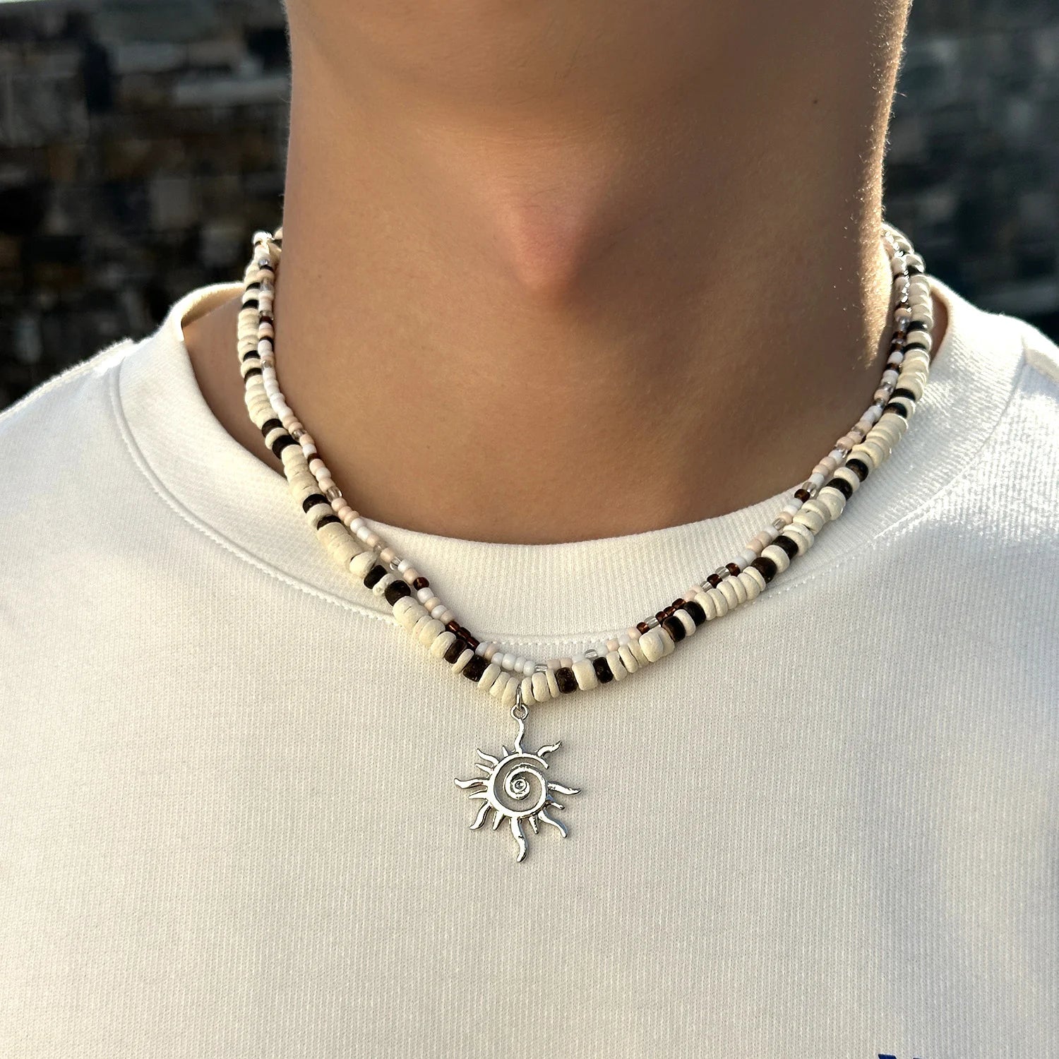 Boho Metal Shell Starfish Pendant Imitation Pearl Necklace for Women Heart Bowknot Double Layer Choker Chain Beach Jewelry Gift