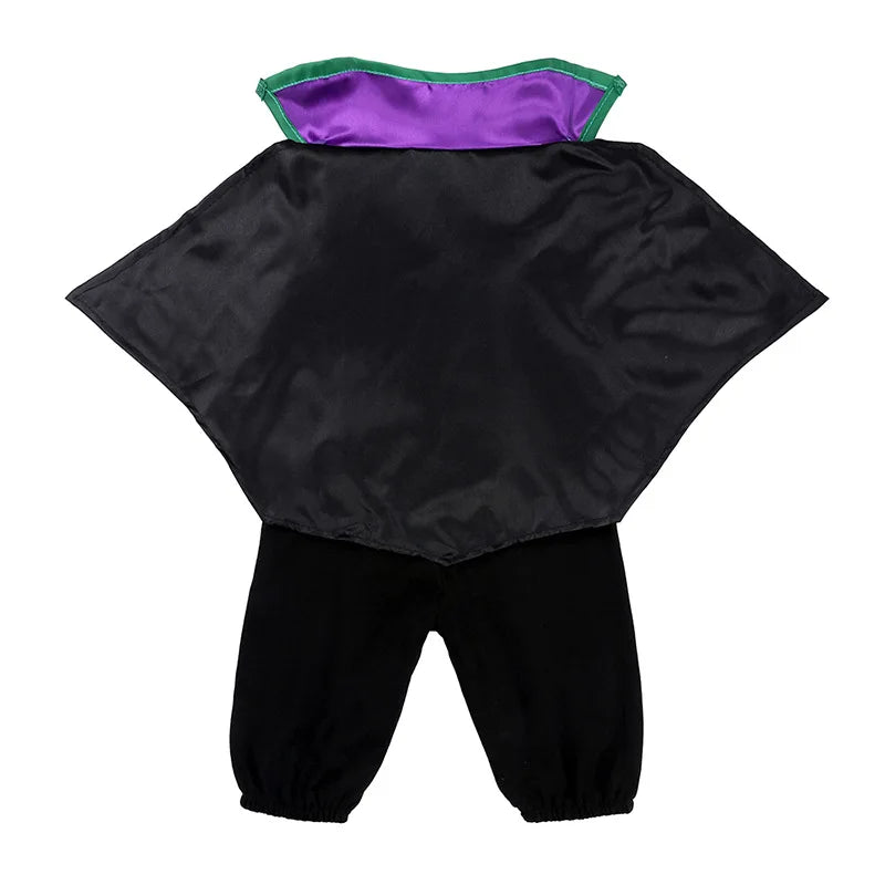 Purple Black Bat Vampire Costume for Baby Infant Boys Girls Romper Jumpsuit with Cape 6M 12M 24M Halloween Purim Fancy Dress - Charlie Dolly