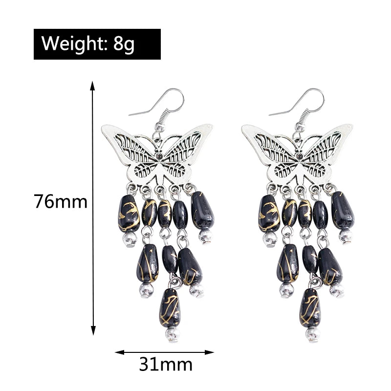 Boho Vintage Turquoise Water Drop Stud Earrings for Women Star Heart Flower Tribe Earring Statement Valentine Day Gift Jewelry