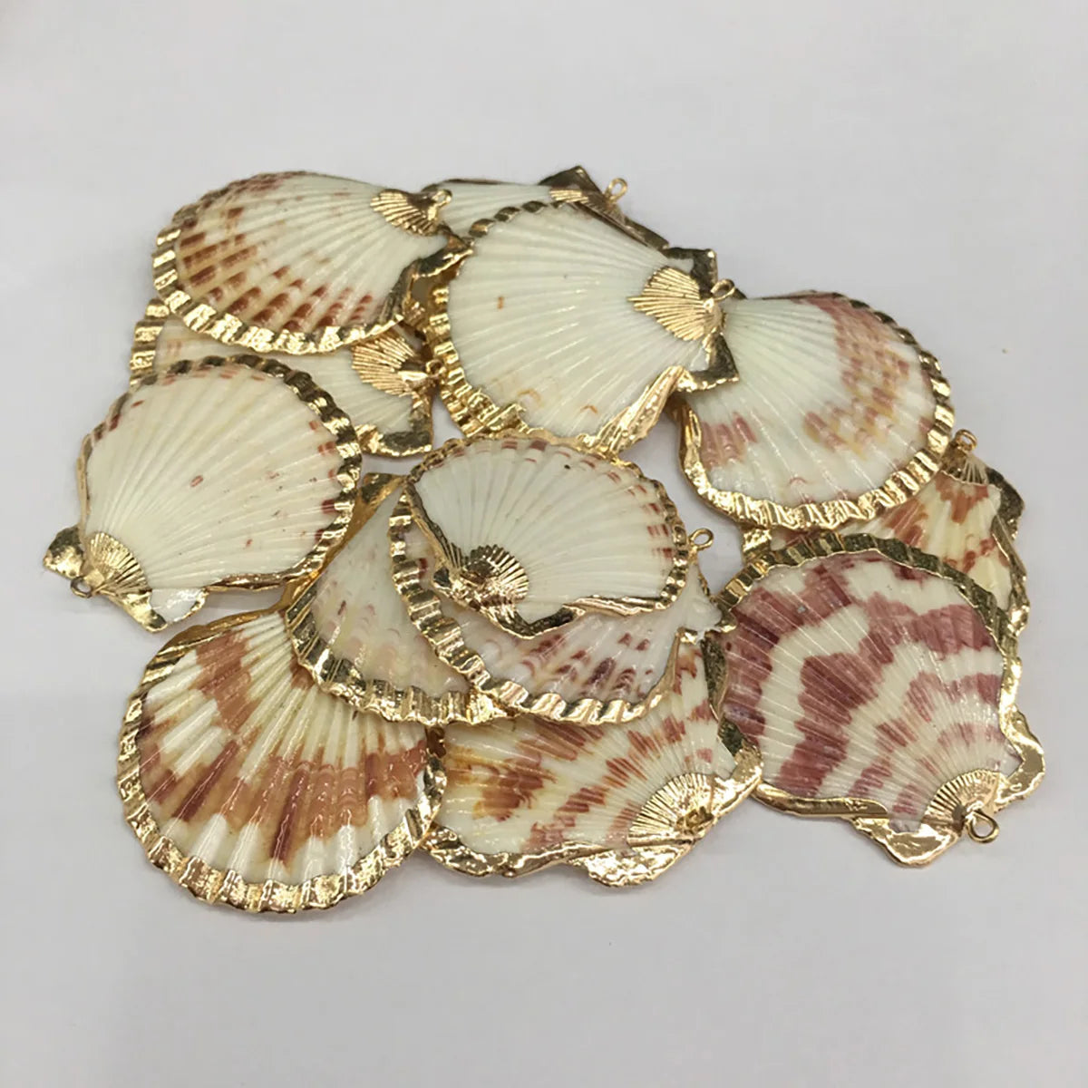 2/5/7Pcs/Set Boho Style Sector Shell Pendant Charms for DIY Necklace Bracelet Anklet Furniture Accessories Sewing Craft Jewelry