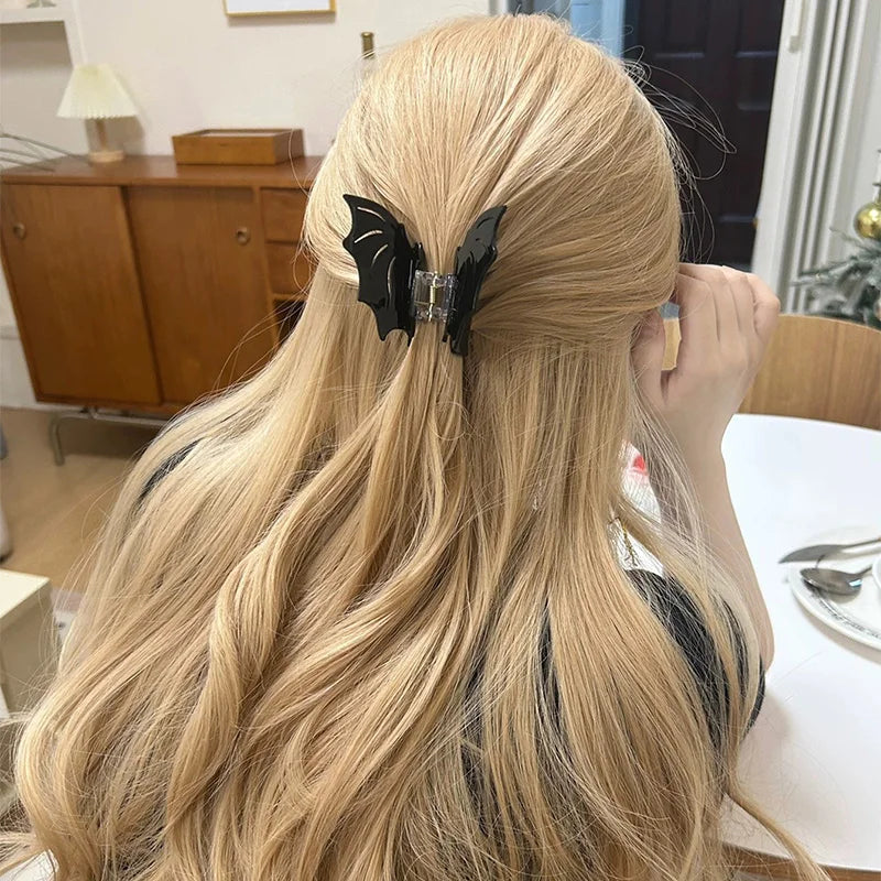 Fashionable Women's Halloween Hair Clip Bat Shaped Mini Acetic Acid Hair Claw Personalized Cute Girl Claw Hair Accessories - Charlie Dolly