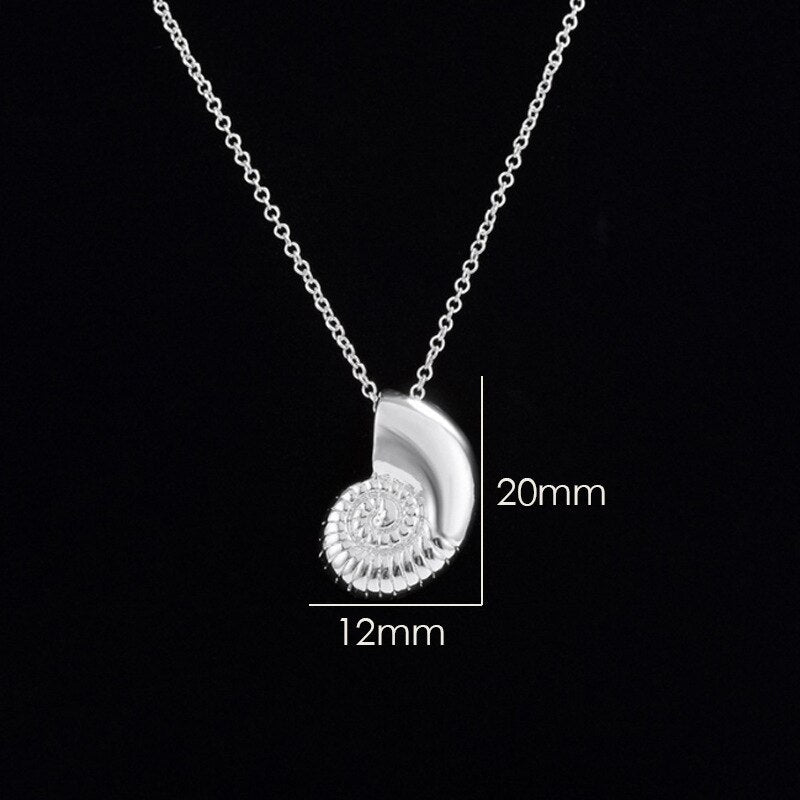Simple Animal Conch Sea Snail Charms Ocean Shell Pendant Choker Necklaces Ins Crafting Women Birthday Gift Jewelry Accessories - Charlie Dolly