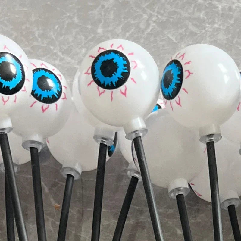2024 Halloween Outdoor Solar Powered Scary Eyeball Lights Led Green Eyeball Blinking Firefly Lights Waterproof Solar Path Lights - Charlie Dolly