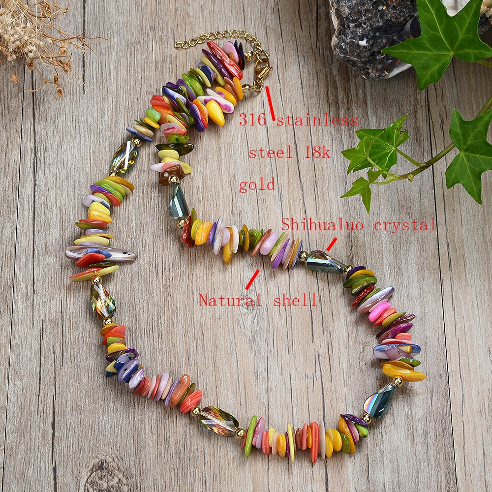 fashion retro style beaded necklace natural shell surfing necklace for men and women men's tribal fashion gift - Charlie Dolly