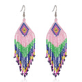 LIMAX New Arrival Colored Beads Earrings Niche Ethnic Style Handmade Jewelry Personality Bohemian Tassel Earrings - Charlie Dolly