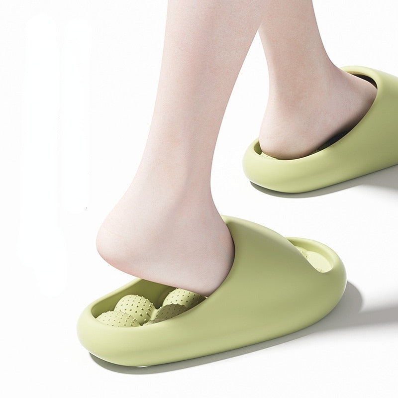 Message Platform Bubble Slippers Home Waterproof Summer Beach Shoes for Women Slides Non Slip Flat Sandals Ladies Shoes 2023 - Charlie Dolly