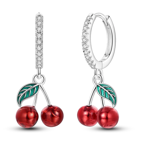 Sterling Silver Clover Butterfly Hoop Earrings Jewelry