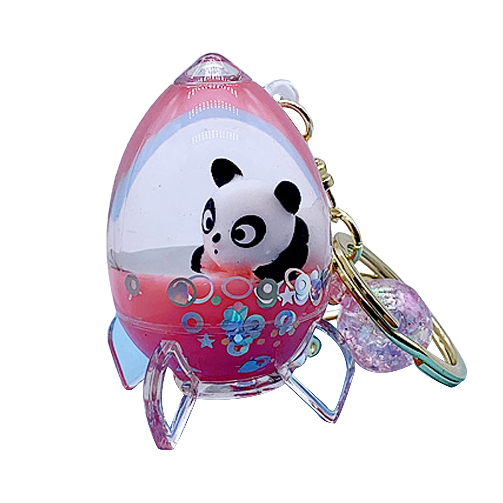 Panda Key Chains Women Cute Astronaut Animal Keychain As Gifts For Girls Astronaut Quicksand Floating Panda Panda Keychain As - Charlie Dolly