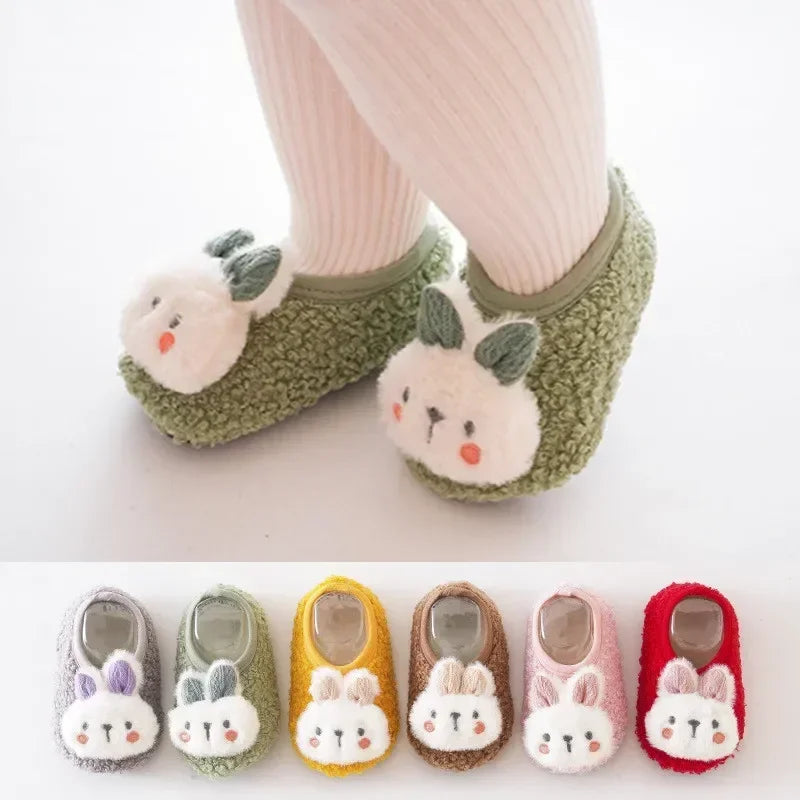 Warm Plush Baby Slippers Autumn Winter Toddler Floor Sock Shoes Boy Girl Children Soft Anti-slip Walking Shoes Indoor Kids Shoes - Charlie Dolly