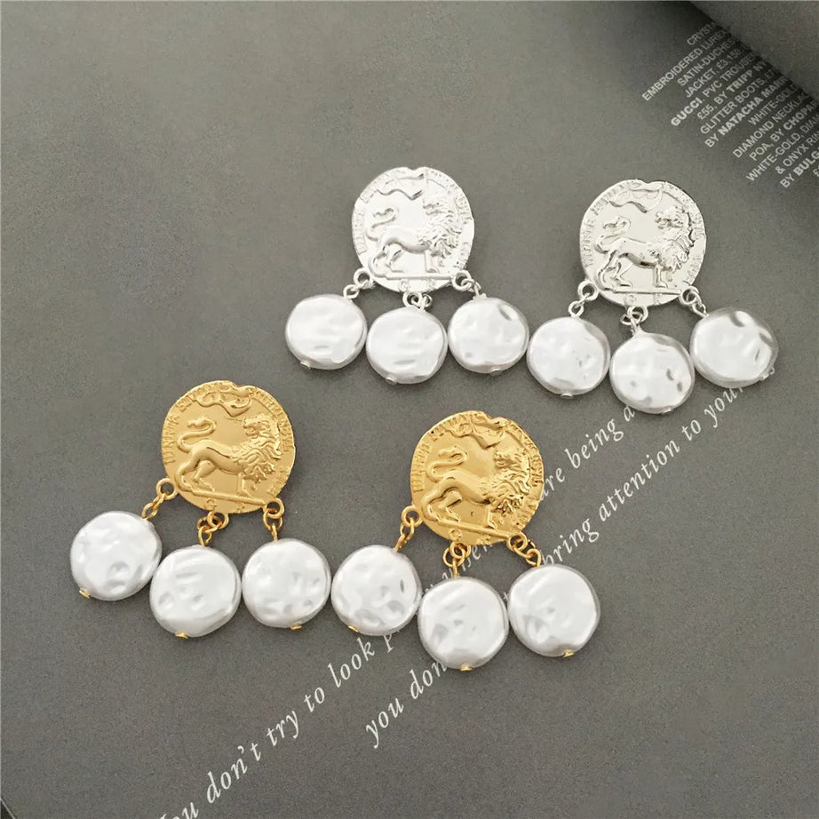 Irregular Pearl Ear Clip Earrings Jewelry