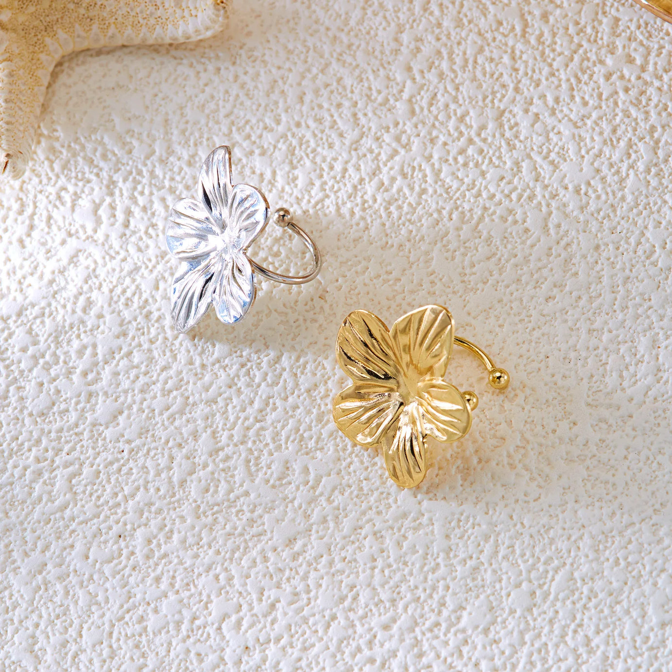 Starfish Shell Conch Ear Clip Earrings Jewelry